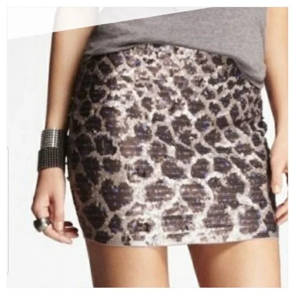 Express Skirts Nwot Express Sequin Mini Skirt Poshmark